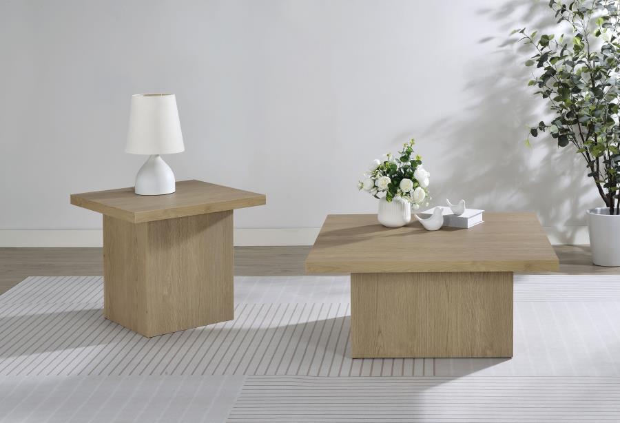 Devar Square Engineered Wood Side End Table Latte - 710917