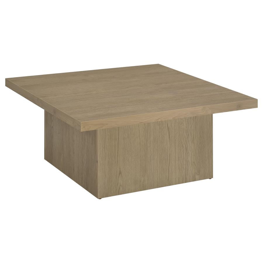 Devar 3-piece Square Cocktail Coffee End Table Set Latte - 710918-S3