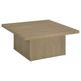 Devar 3-piece Square Cocktail Coffee End Table Set Latte - 710918-S3