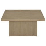 Devar 3-piece Square Cocktail Coffee End Table Set Latte - 710918-S3