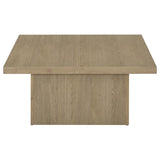 Devar 3-piece Square Cocktail Coffee End Table Set Latte - 710918-S3