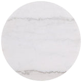 Jason Round White Marble Top Side End Table Greige - 711417