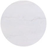 Jason Round White Marble Top Coffee Table Honey Brown - 712418