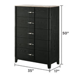 Opel - 5 Drawer Chest - Black