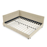 Upholstered Storage Tufted Bed Frame With Backrest And Armrests