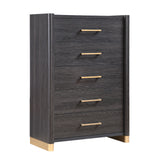 Clifton - 5 Drawer Chest - Espresso