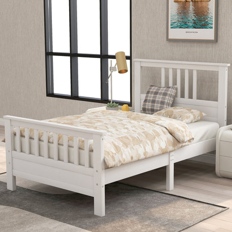 Platform Bed With Paneled Headboard And Footboard