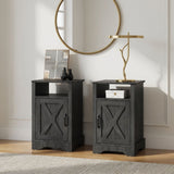Farmhouse Nightstand, Charging Station & Storage