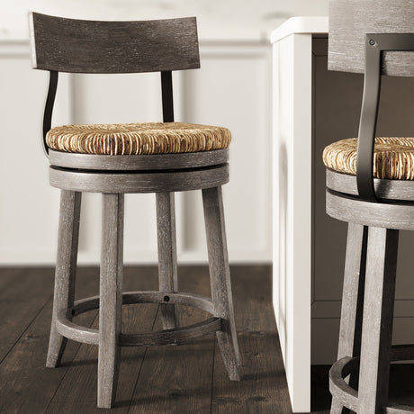 Stool With Natural Seagrass Seat
