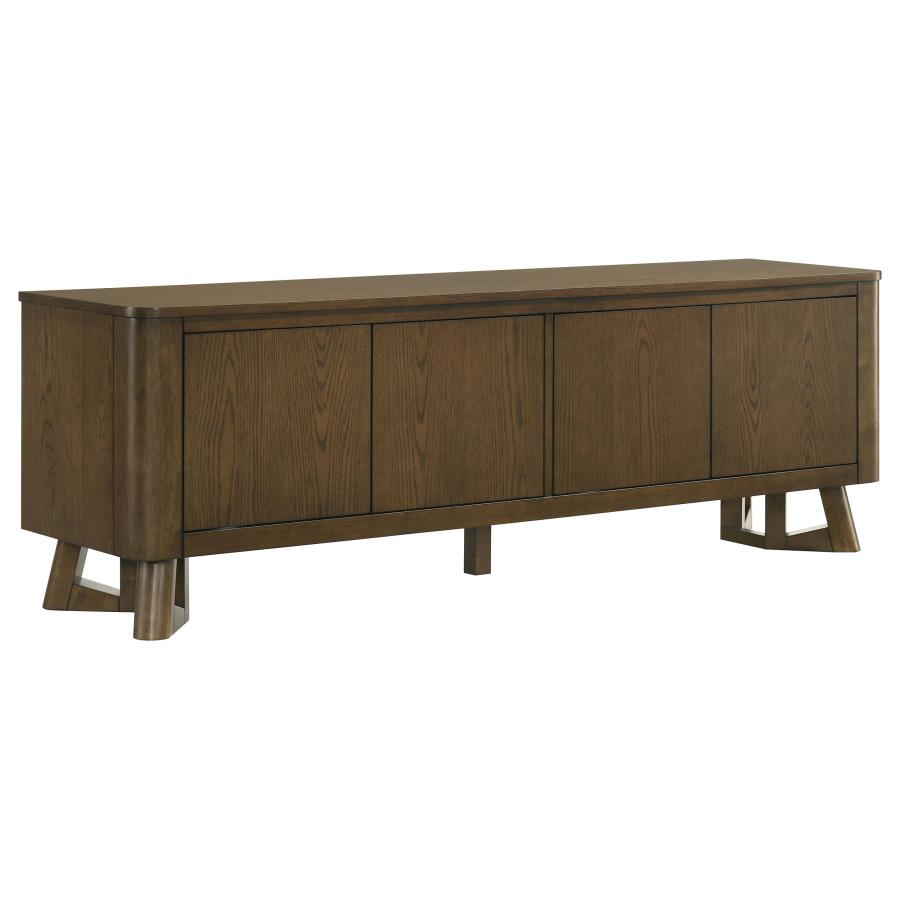 Trotter 71-inch 4-Door Wood TV Stand Media Console Brown - 720133