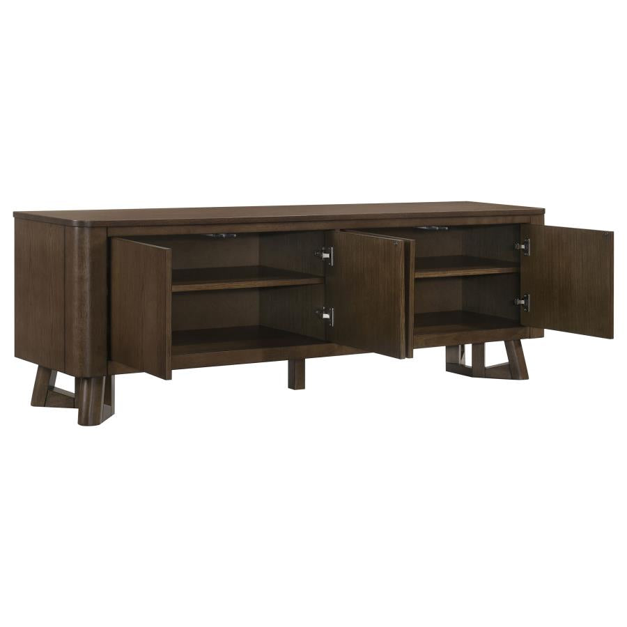 Trotter 71-inch 4-Door Wood TV Stand Media Console Brown - 720133