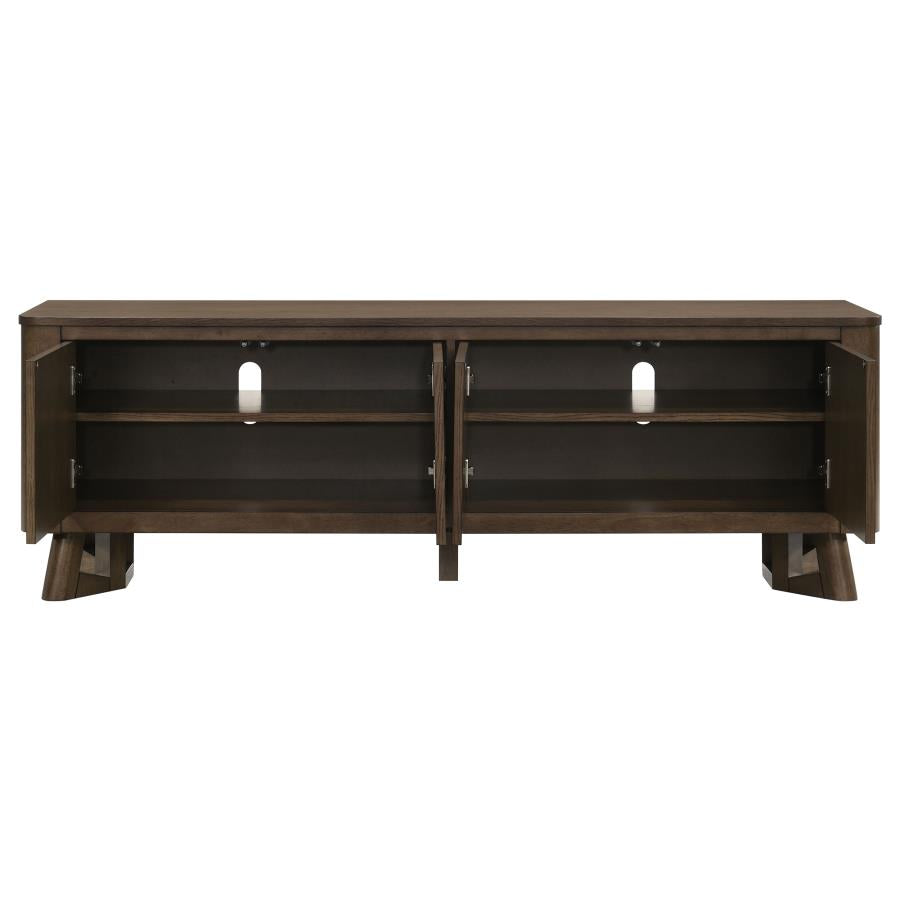 Trotter 71-inch 4-Door Wood TV Stand Media Console Brown - 720133