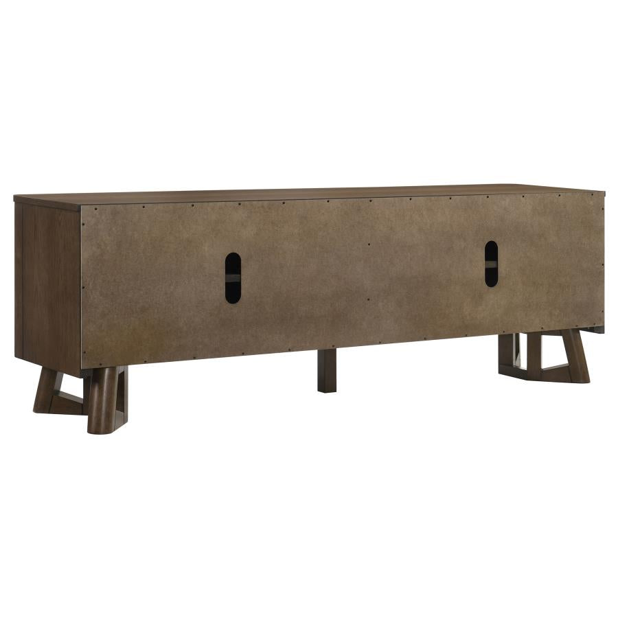 Trotter 71-inch 4-Door Wood TV Stand Media Console Brown - 720133