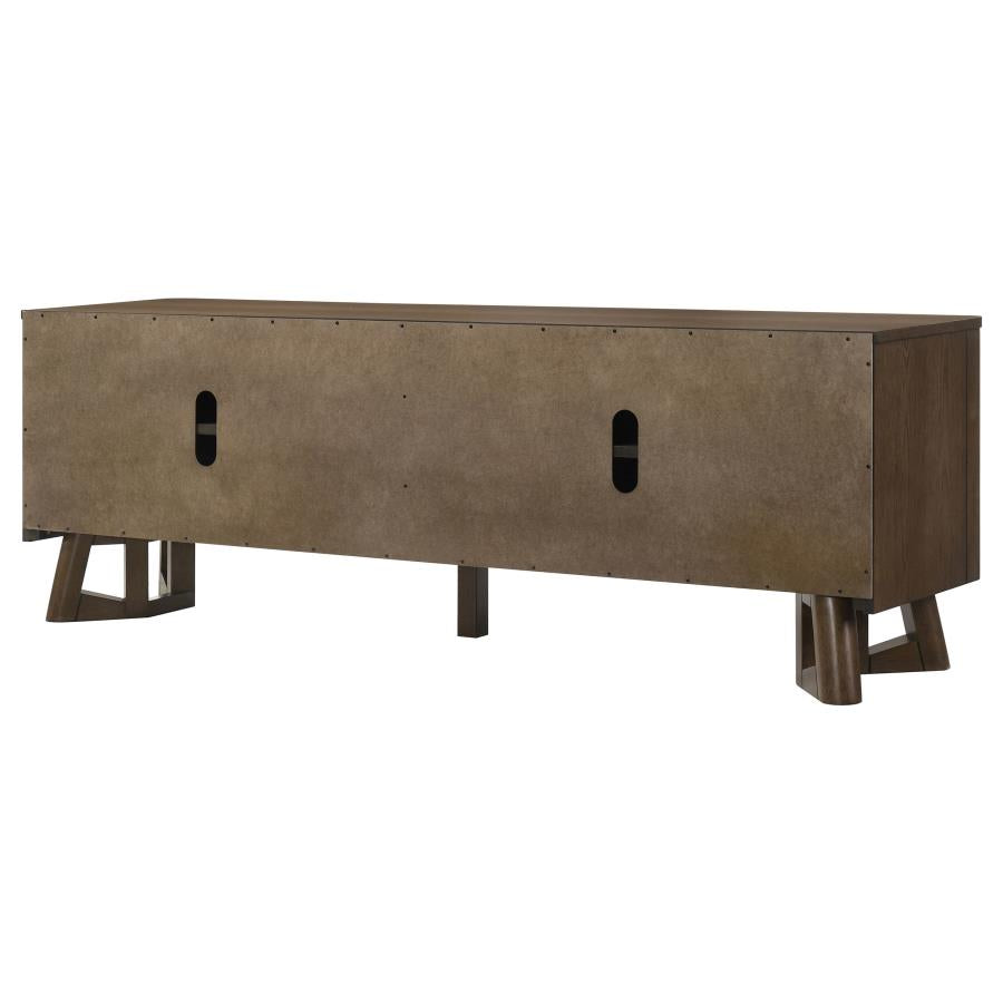 Trotter 71-inch 4-Door Wood TV Stand Media Console Brown - 720133