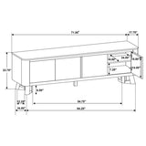 Trotter 71-inch 4-Door Wood TV Stand Media Console Brown - 720133