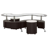 Buckley 3-piece Coffee Table and Stools Set Cappuccino - 720218