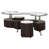 Buckley 3-piece Coffee Table and Stools Set Cappuccino - 720218