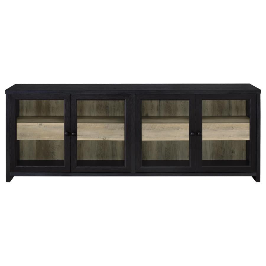 Denison 3-piece Entertainment Center 79-inch TV Stand Black - 720223-SET