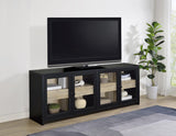 Denison 79-inch 4-door TV Stand Media Console Black - 720223