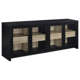 Denison 79-inch 4-door TV Stand Media Console Black - 720223