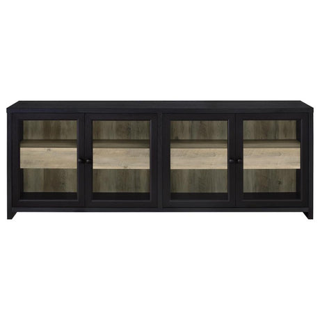 Denison 79-inch 4-door TV Stand Media Console Black - 720223