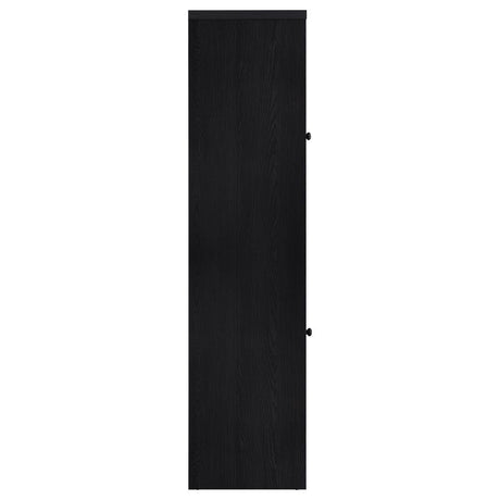Denison 67-inch 2-door Media Tower Storage Cabinet Black - 720224