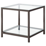 Trini 2-piece Coffee and End Table Set Black Nickel - 720228-S2