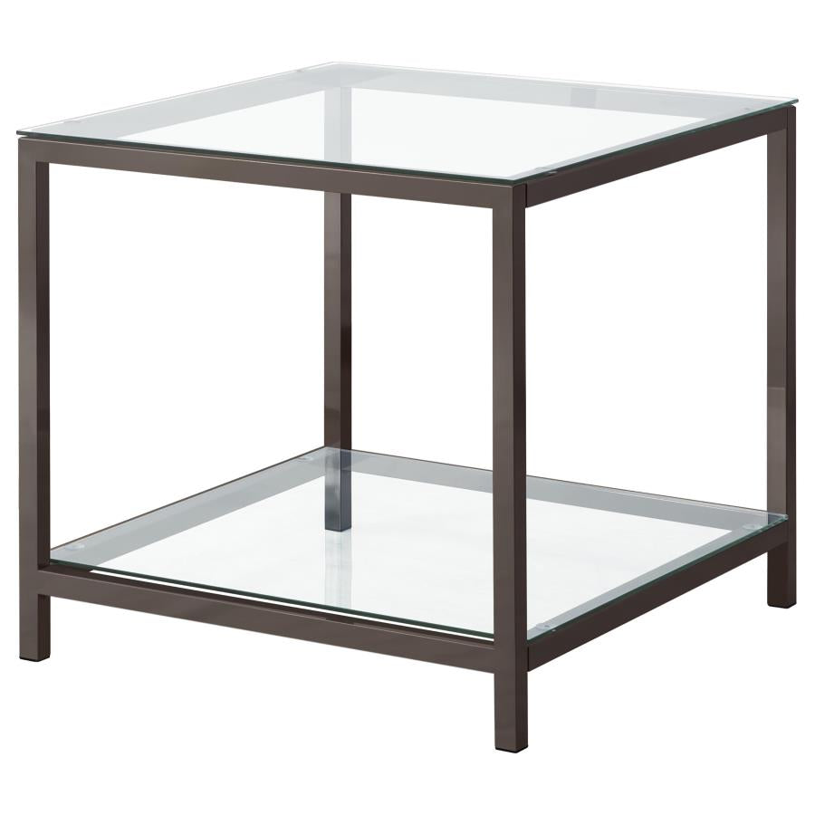 Trini 3-piece Coffee and End Table Set Black Nickel - 720228-S3