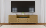 Arini Rattan Cane 2-door TV Stand Media Console Sand Wash - 720253