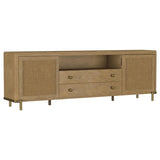 Arini Rattan Cane 2-door TV Stand Media Console Sand Wash - 720253