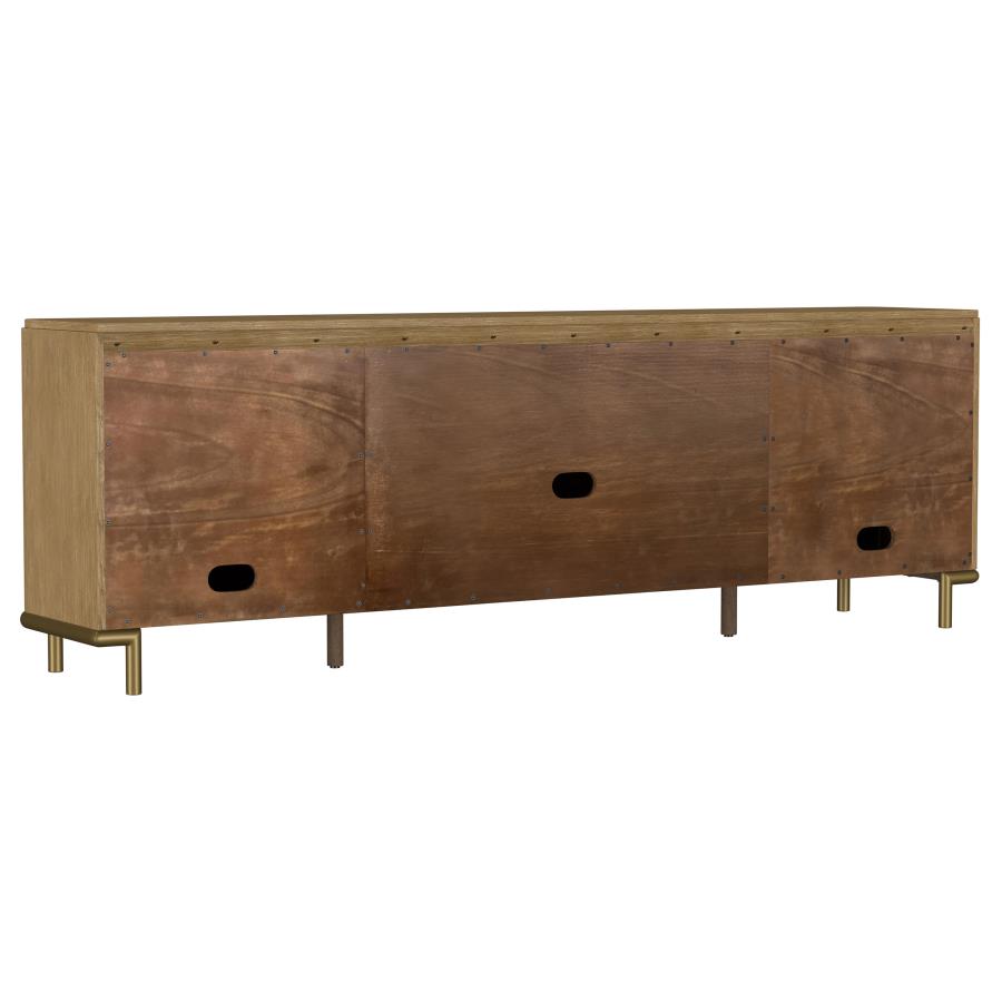 Arini Rattan Cane 2-door TV Stand Media Console Sand Wash - 720253