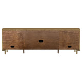 Arini Rattan Cane 2-door TV Stand Media Console Sand Wash - 720253