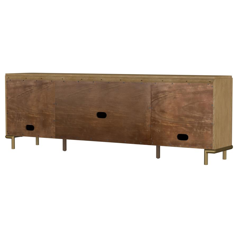 Arini Rattan Cane 2-door TV Stand Media Console Sand Wash - 720253