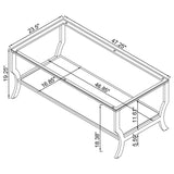 Saide 2-piece Glass Top Coffee and End Table Set Chrome - 720338-S2