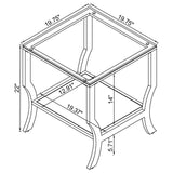 Saide 3-piece Glass Top Coffee and End Table Set Chrome - 720338-S3