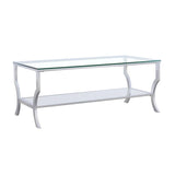 Saide Rectangular Glass Top Coffee Table Chrome - 720338