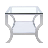 Saide Rectangular Glass Top Coffee Table Chrome - 720338