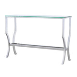 Saide Rectangular Glass Top Entryway Console Table Chrome - 720339