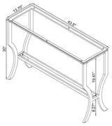 Saide Rectangular Glass Top Entryway Console Table Chrome - 720339
