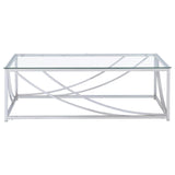 Lille 2-piece Glass Top Coffee And End Table Set Chrome - 720498-S2