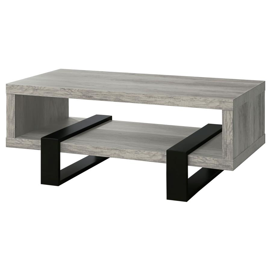 Dinard Engineered Wood Coffee Table Grey Driftwood - 720878