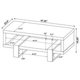 Dinard Engineered Wood Coffee Table Grey Driftwood - 720878