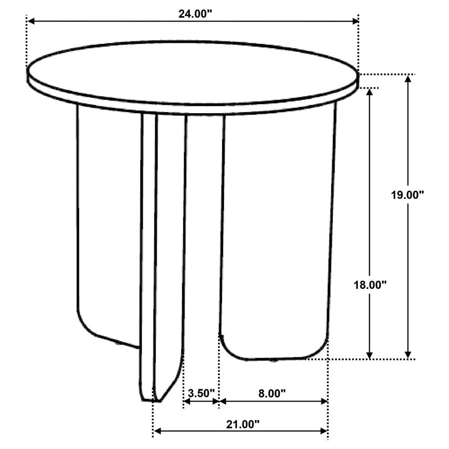 Dale Round Solid Mango Wood Side End Table Brown - 721997