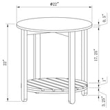 Altos - 1 Shelf Round Table