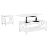 Skyview 2-piece Rectangular Lift Top Coffee Table Set White - 722088-S2
