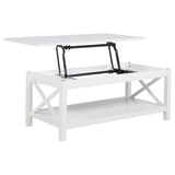 Skyview 2-piece Rectangular Lift Top Coffee Table Set White - 722088-S2