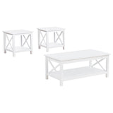 Skyview 3-piece Rectangular Lift Top Coffee Table Set White - 722088-S3