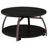Dacre 3-piece Round Coffee and End Table Set Dark Charcoal - 722208-S3