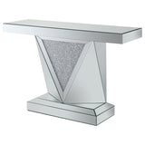 Amore Mirrored Acrylic Entryway Sofa Console Table Silver - 722509