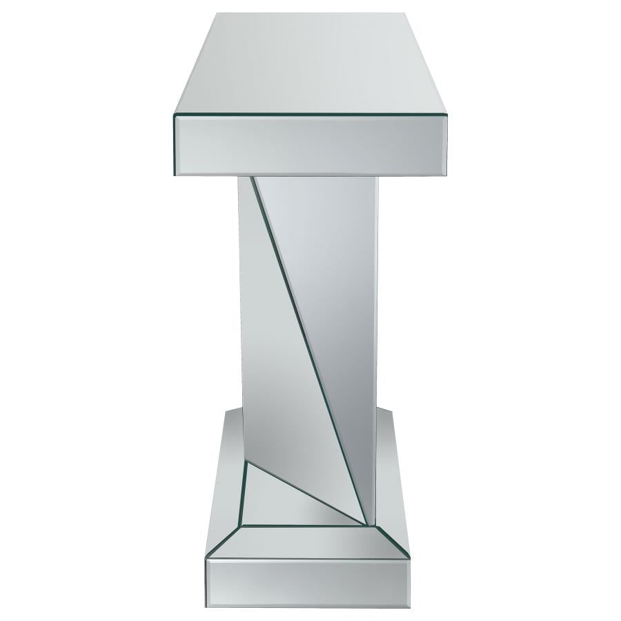 Amore Mirrored Acrylic Entryway Sofa Console Table Silver - 722509